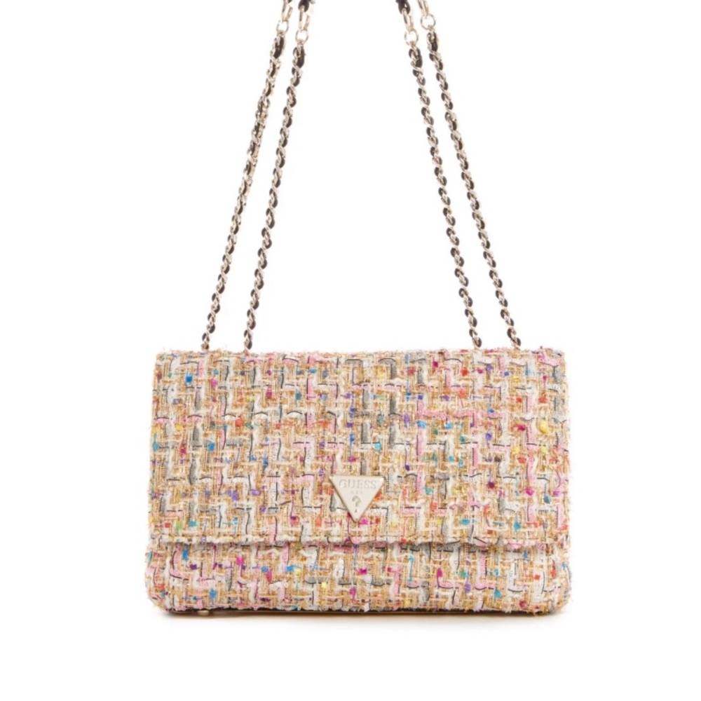 Guess Multicolor Tweed Crossbody Bag